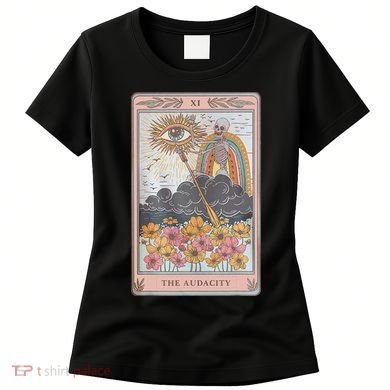 The Audacity Skeleton Tarot Card Sun Eye Aesthetic Women's T-Shirt