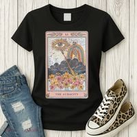 The Audacity Skeleton Tarot Card Sun Eye Aesthetic Women's T-Shirt thumb 3