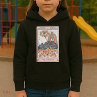 The Audacity Skeleton Tarot Card Sun Eye Aesthetic Kids Hoodie thumb 3