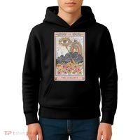 The Audacity Skeleton Tarot Card Sun Eye Aesthetic Kids Hoodie thumb 4