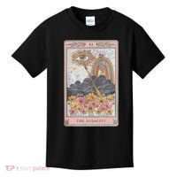 The Audacity Skeleton Tarot Card Sun Eye Aesthetic Kids T-Shirt thumb 0