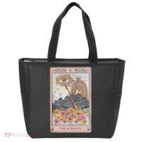 The Audacity Skeleton Tarot Card Sun Eye Aesthetic Tote Bag thumb 0