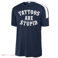 Tattoos Are Stupid Funny Sarcastic Tattoo Cute Gift Sport-Tek Competitor United Soccer Jersey thumb 2