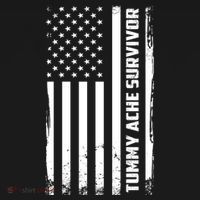 Tummy Ache Survivor American Flag Funny Women's Hoodie thumb 2
