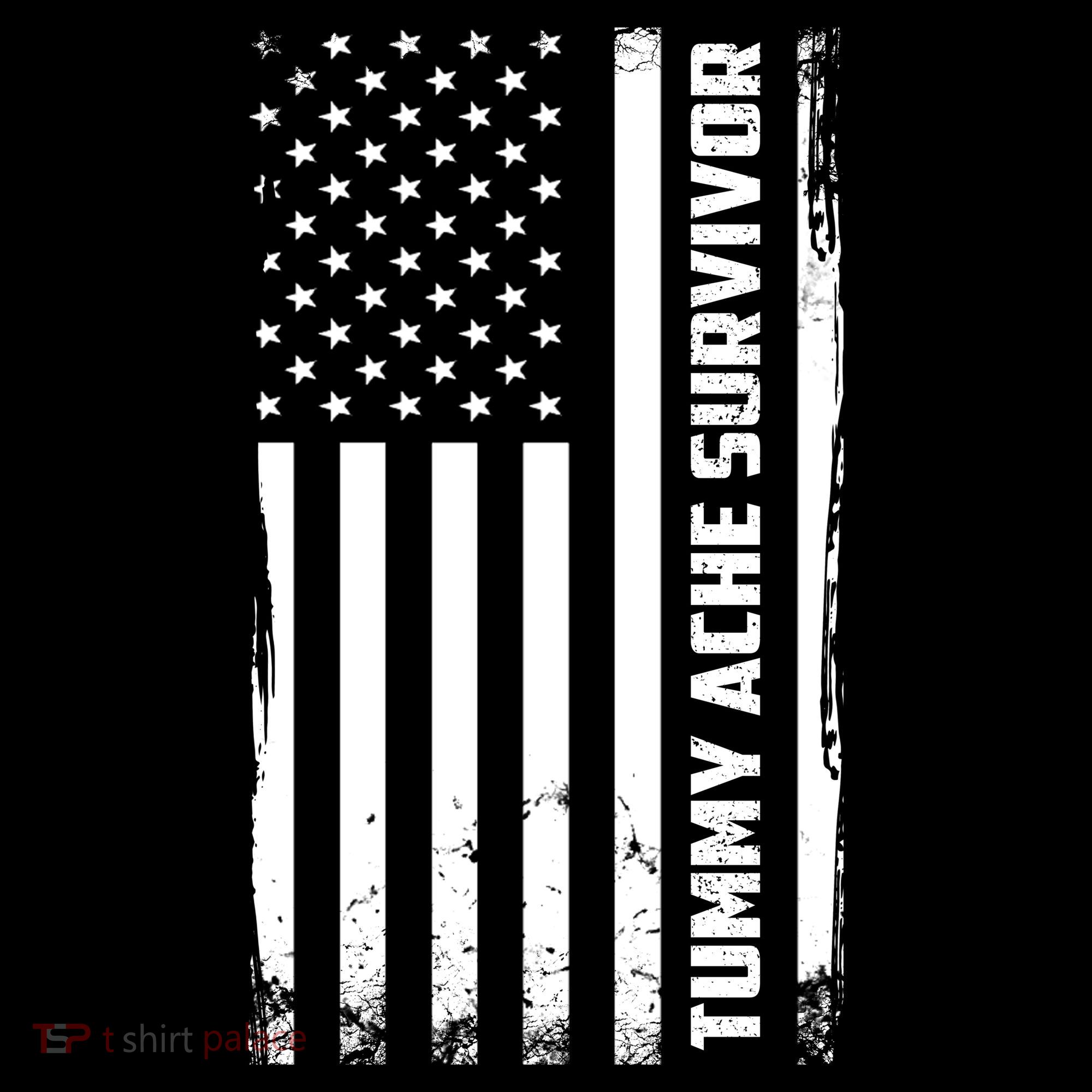 Tummy Ache Survivor American Flag Funny Women's Hoodie
