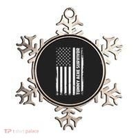 Tummy Ache Survivor American Flag Funny Ornament thumb 0