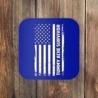Tummy Ache Survivor American Flag Funny Coaster thumb 0