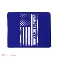 Tummy Ache Survivor American Flag Funny Mousepad thumb 0
