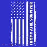 Tummy Ache Survivor American Flag Funny Mousepad thumb 1