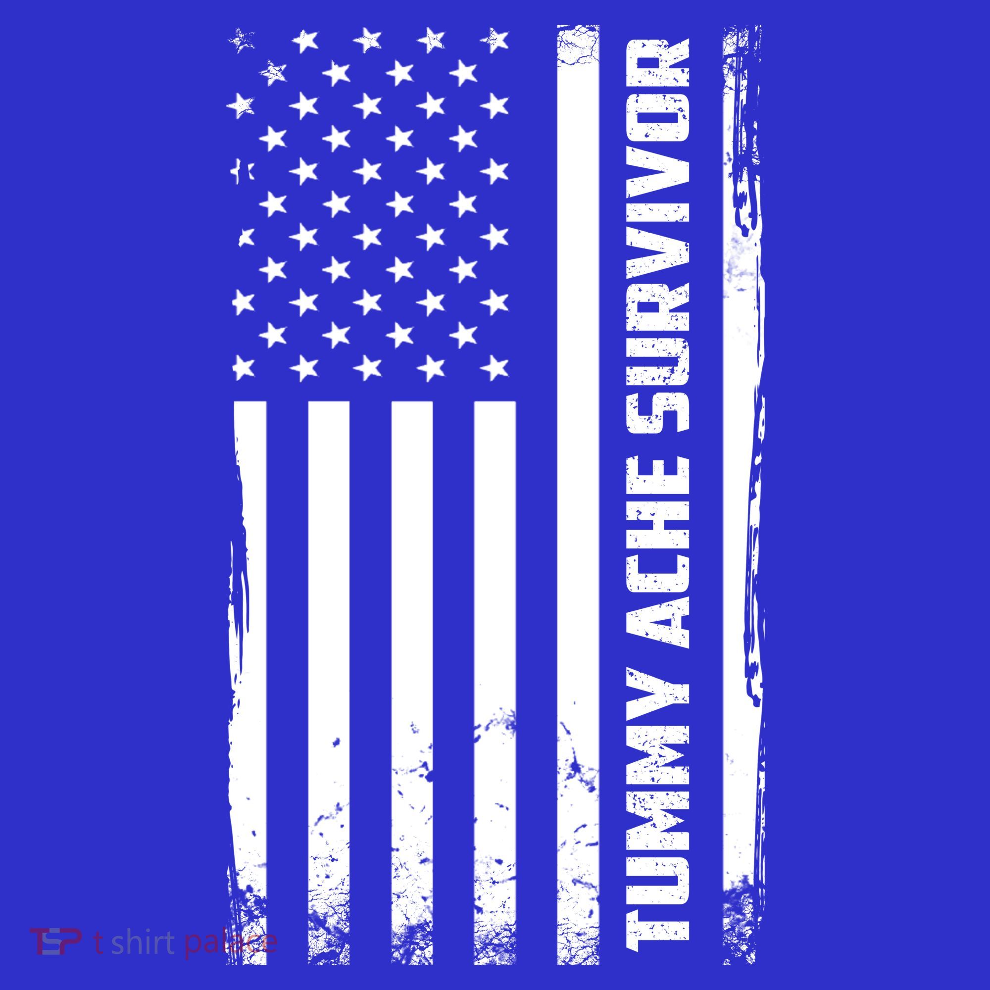Tummy Ache Survivor American Flag Funny Women's Tank Top
