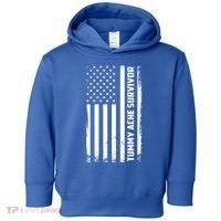 Tummy Ache Survivor American Flag Funny Toddler Hoodie thumb 0