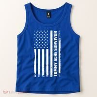 Tummy Ache Survivor American Flag Funny Tank Top thumb 2