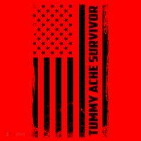 Tummy Ache Survivor American Flag Funny Santa Hat thumb 1