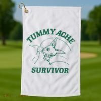 Tummy Ache Survivor Tummy Ache Golf Towel thumb 1