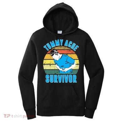 Tummy Ache Survivor Funny Vintage Women's Hoodie