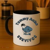 Tummy Ache Survivor Funny Tummy Ache Joke Coffee Mug thumb 4