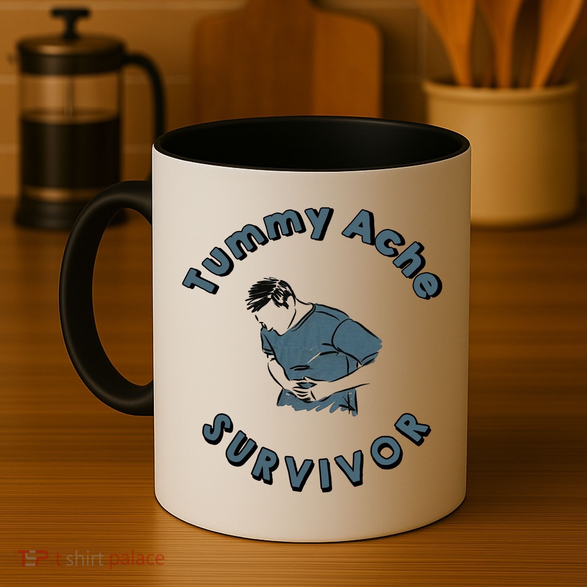 Tummy Ache Survivor Funny Tummy Ache Joke Coffee Mug