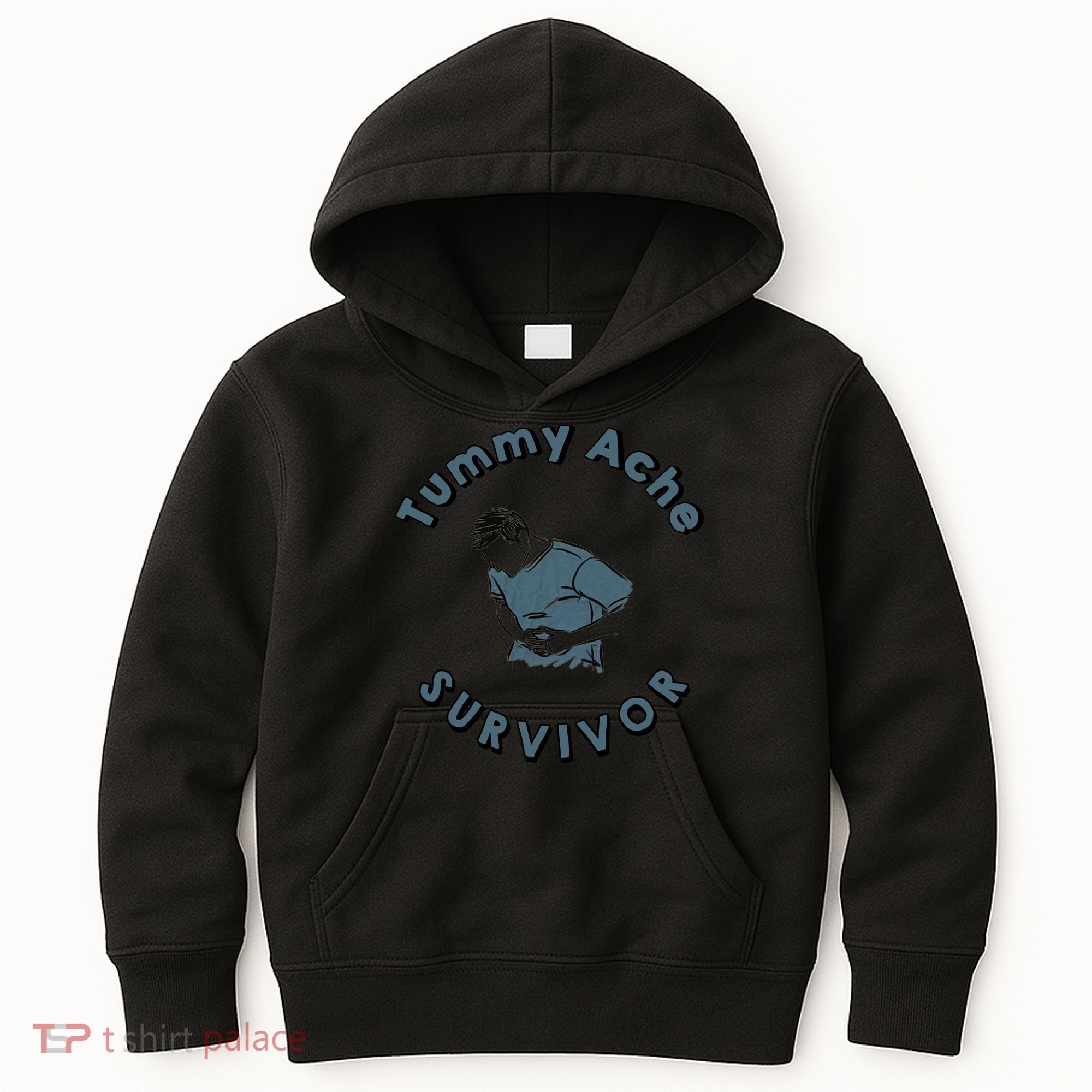 Tummy Ache Survivor Funny Tummy Ache Joke Kids Hoodie