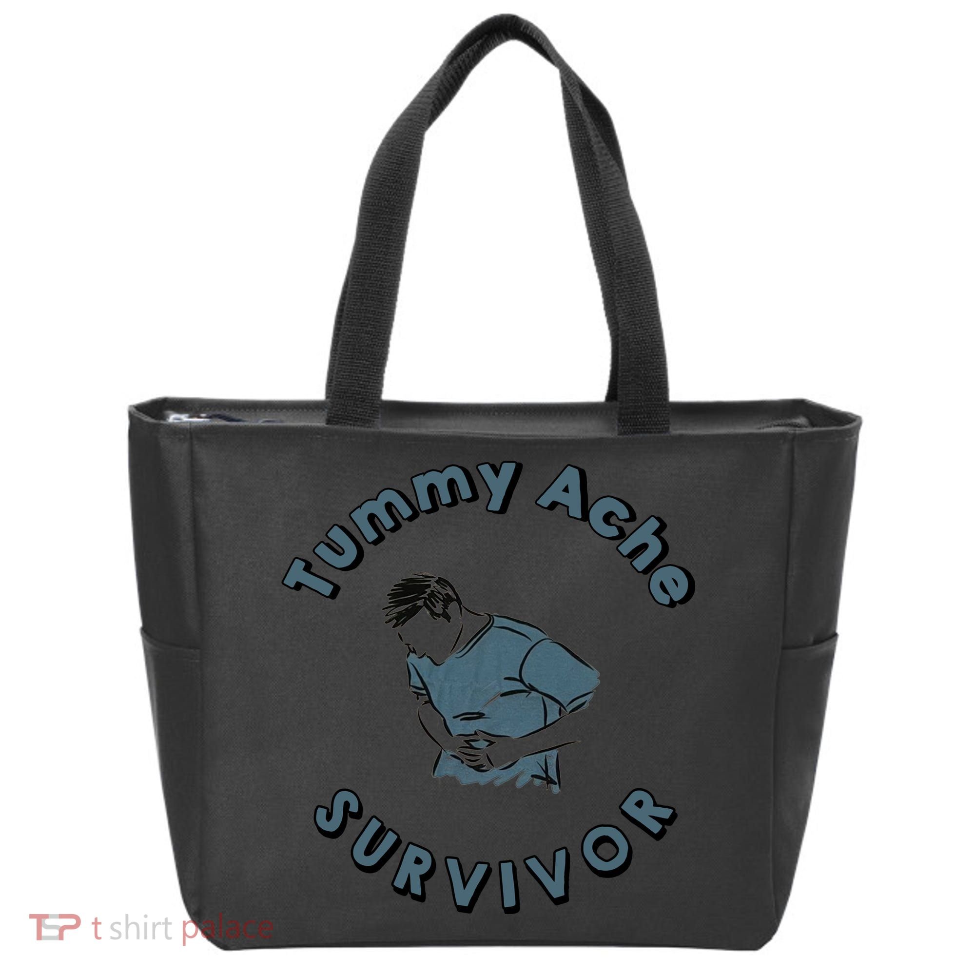 Tummy Ache Survivor Funny Tummy Ache Joke Tote Bag