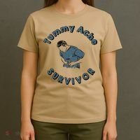 Tummy Ache Survivor Funny Tummy Ache Joke T-Shirt thumb 4