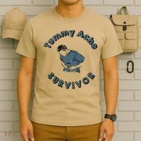 Tummy Ache Survivor Funny Tummy Ache Joke T-Shirt thumb 6