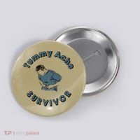 Tummy Ache Survivor Funny Tummy Ache Joke Button thumb 0