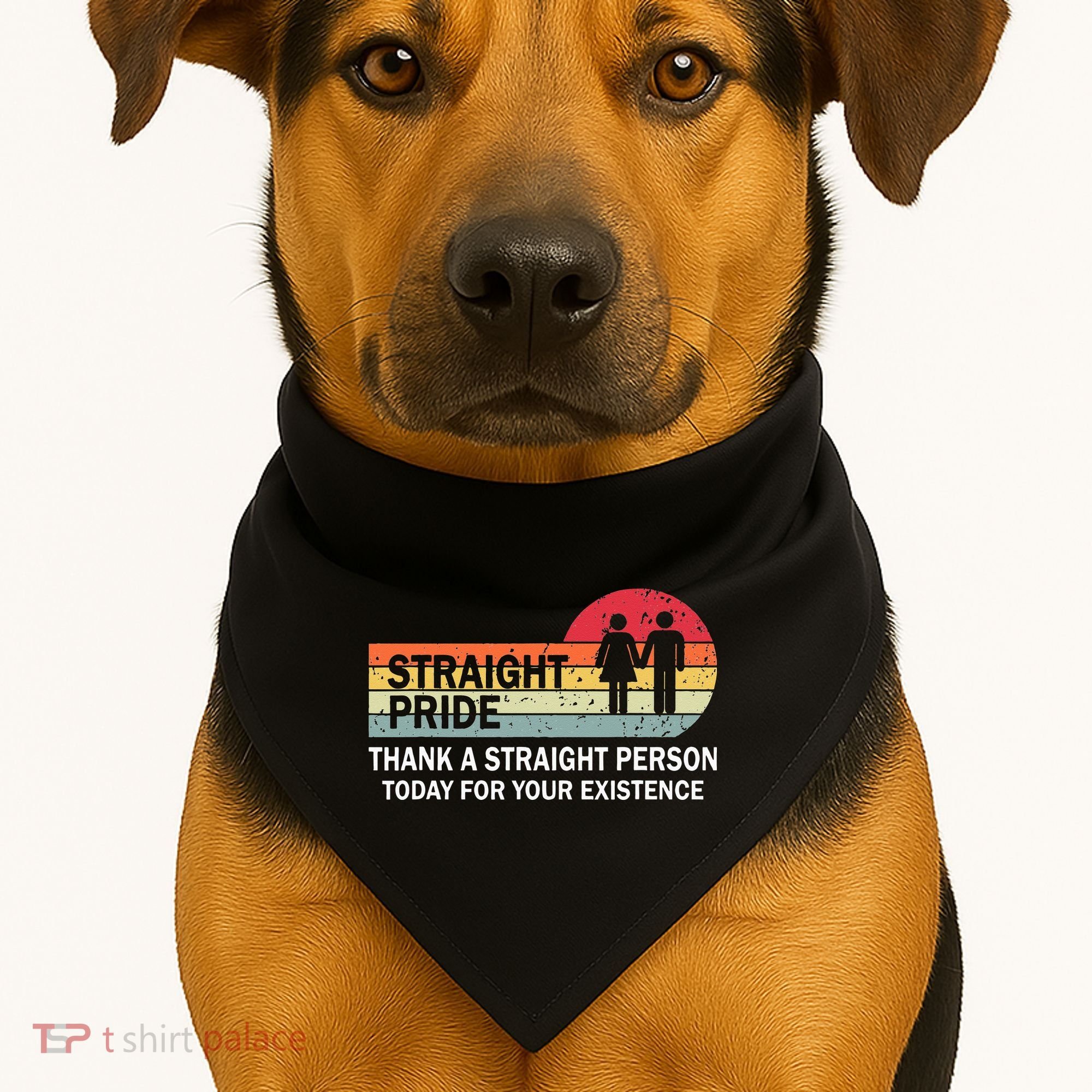 Thank A Straight Person Today For Your Existence Straight USA-Made Doggie Bandana