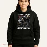 Tummy Ache Survivor Funny Cool Edgy Hard Skeleton Meme Hoodie thumb 5