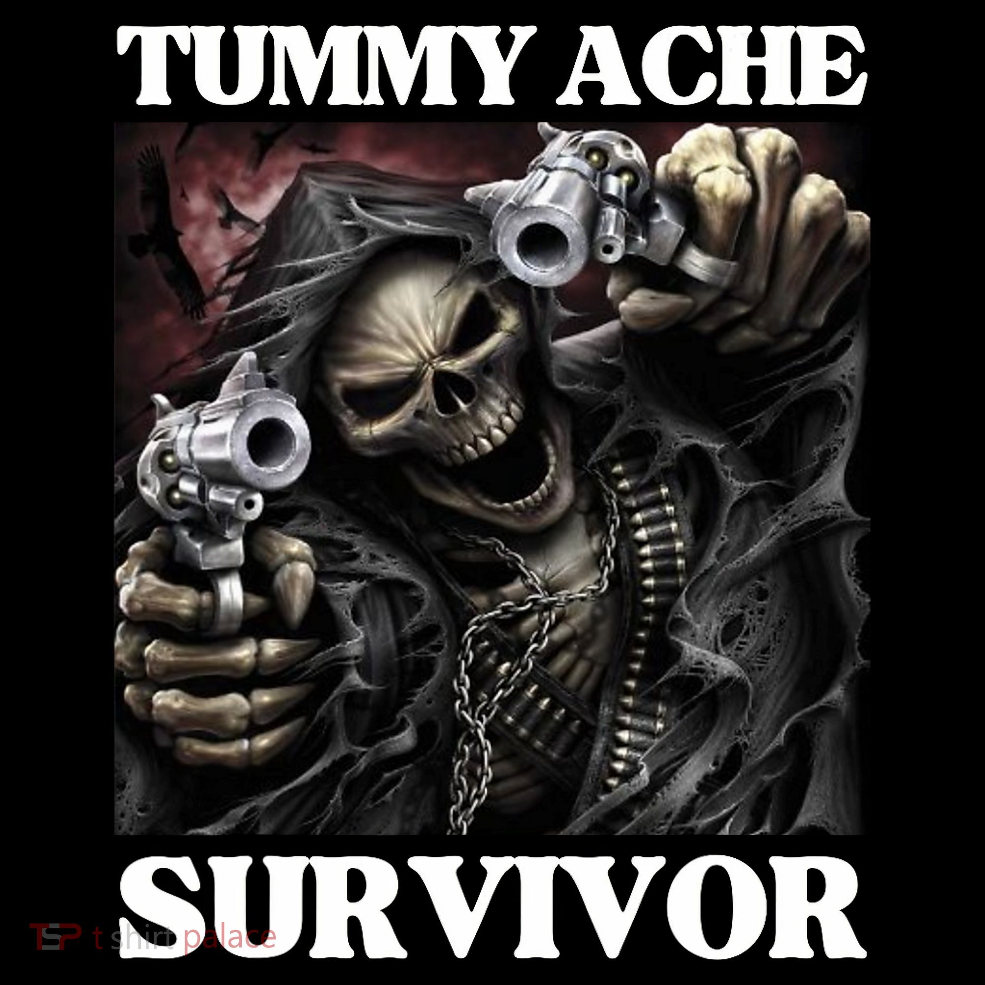 Tummy Ache Survivor Funny Cool Edgy Hard Skeleton Meme Women's Hoodie