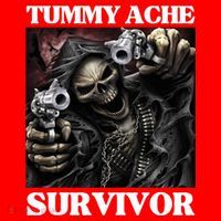 Tummy Ache Survivor Funny Cool Edgy Hard Skeleton Meme Santa Hat thumb 1