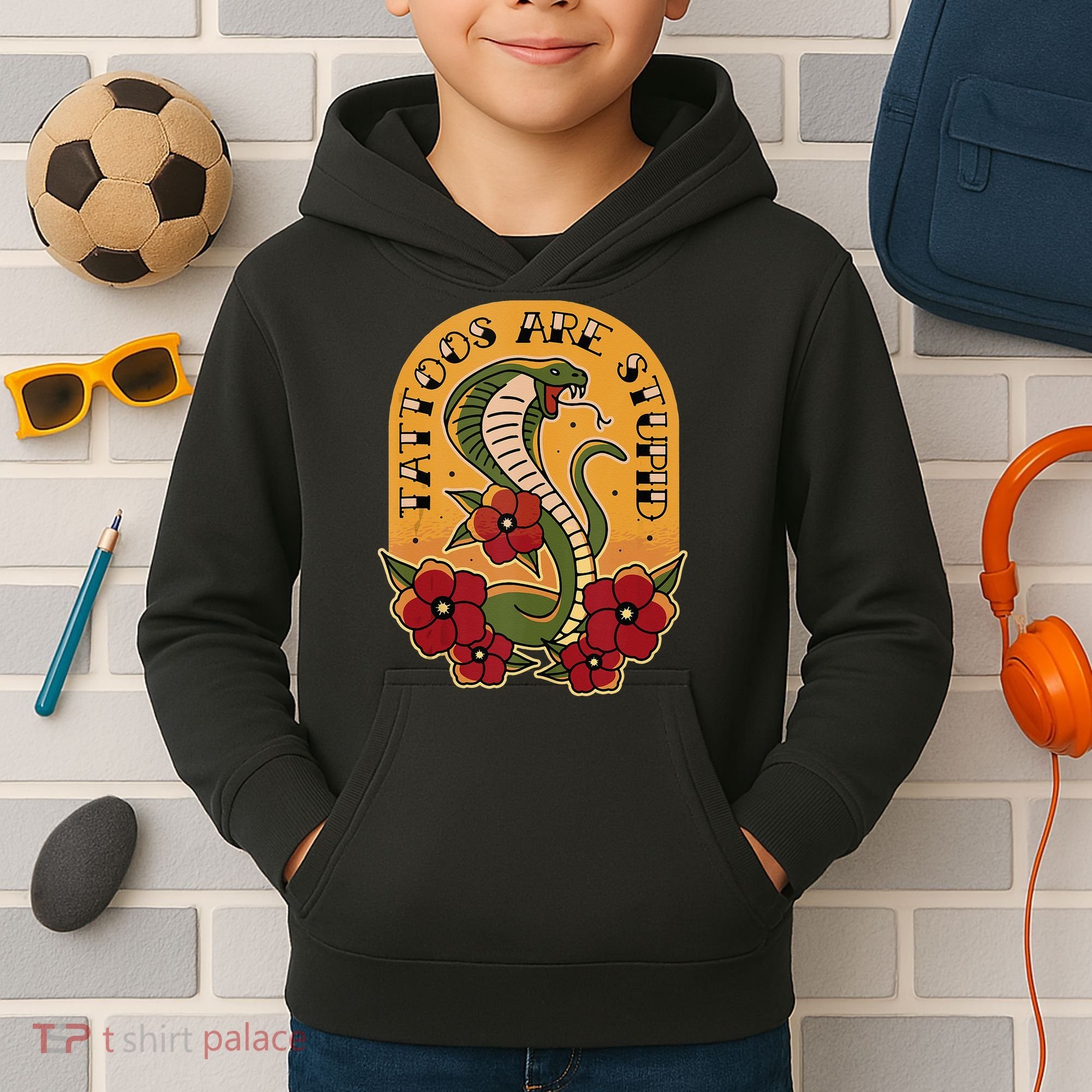Tattoos Are Stupid Kids Hoodie