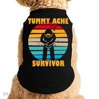 Tummy Ache Survivor Funny Retro Doggie Tank thumb 0