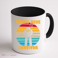 Tummy Ache Survivor Funny Retro Coffee Mug thumb 1