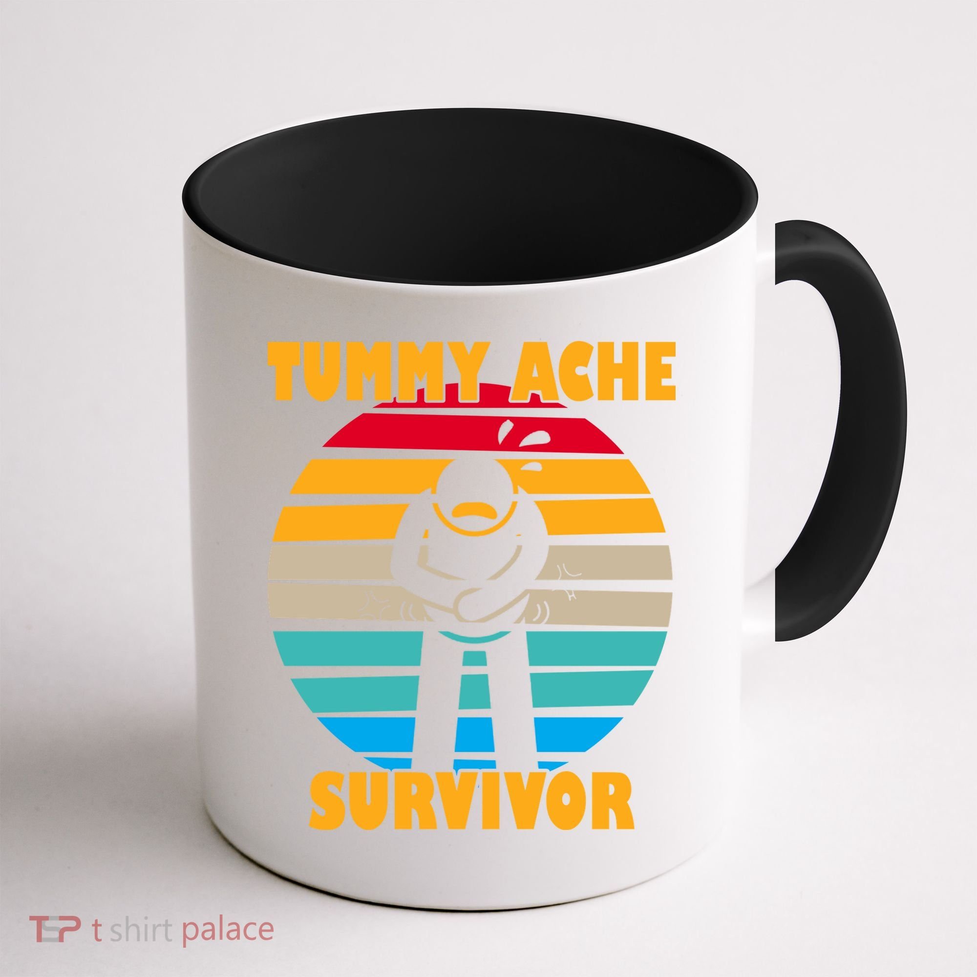 Tummy Ache Survivor Funny Retro Coffee Mug