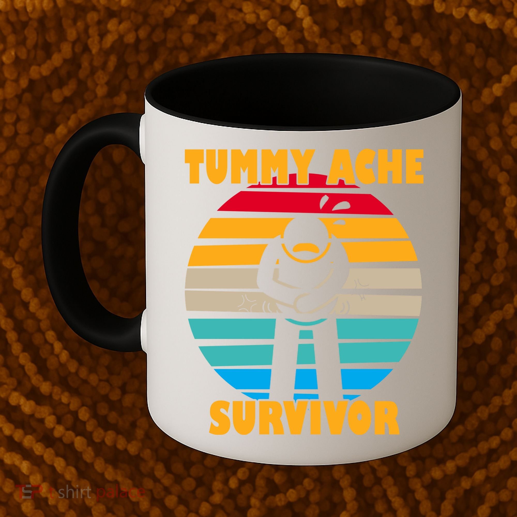 Tummy Ache Survivor Funny Retro Coffee Mug
