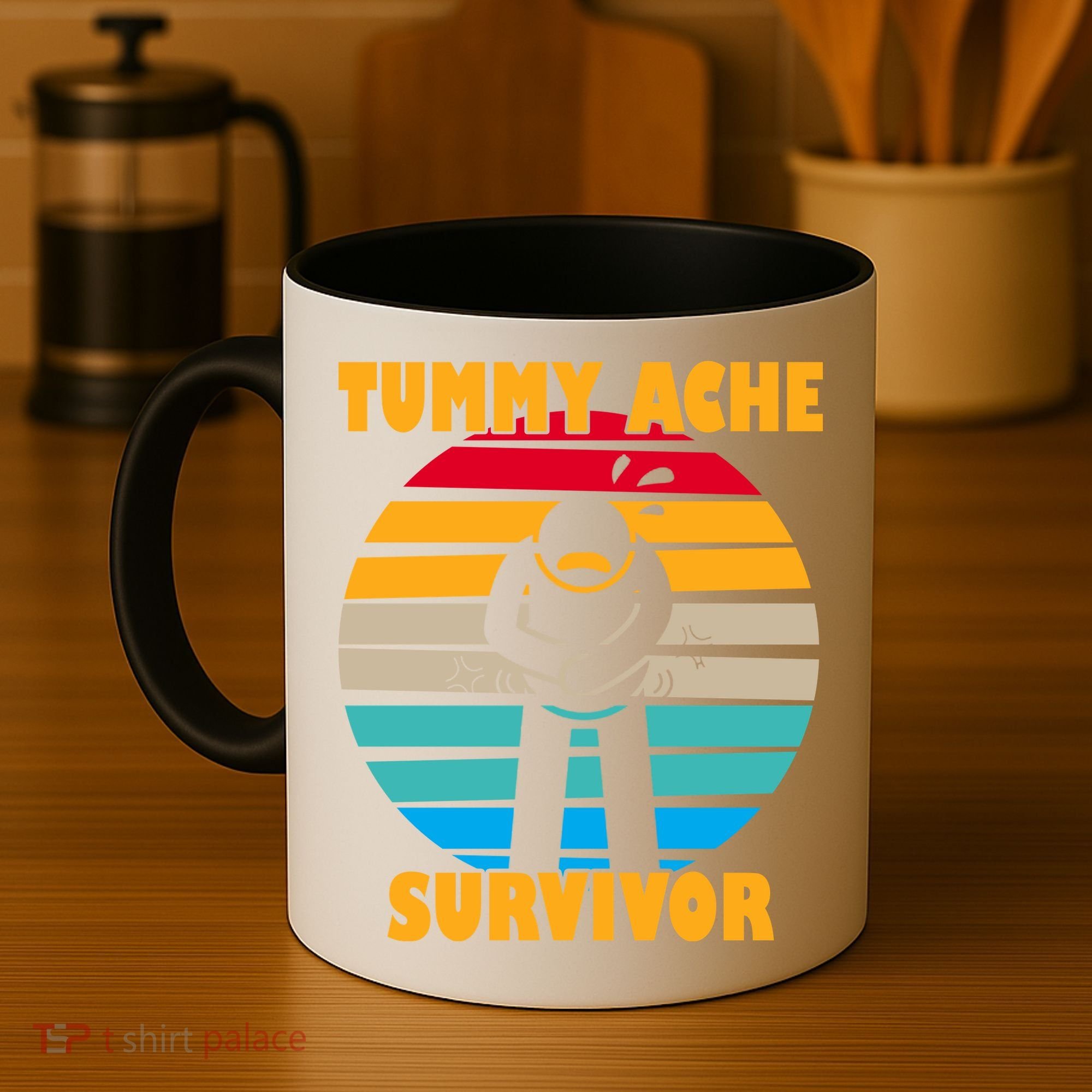 Tummy Ache Survivor Funny Retro Coffee Mug