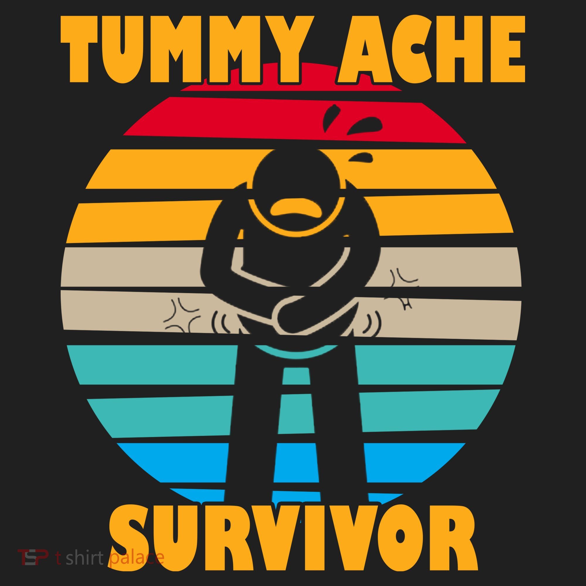 Tummy Ache Survivor Funny Retro Beanie
