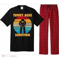 Tummy Ache Survivor Funny Retro Pajama Set thumb 0
