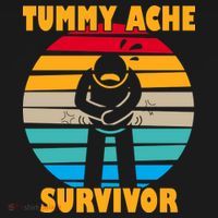 Tummy Ache Survivor Funny Retro Polo thumb 3