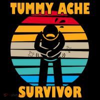 Tummy Ache Survivor Funny Retro Women's Hoodie thumb 2