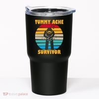 Tummy Ache Survivor Funny Retro Tumbler thumb 0