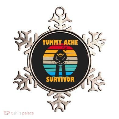 Tummy Ache Survivor Funny Retro Ornament