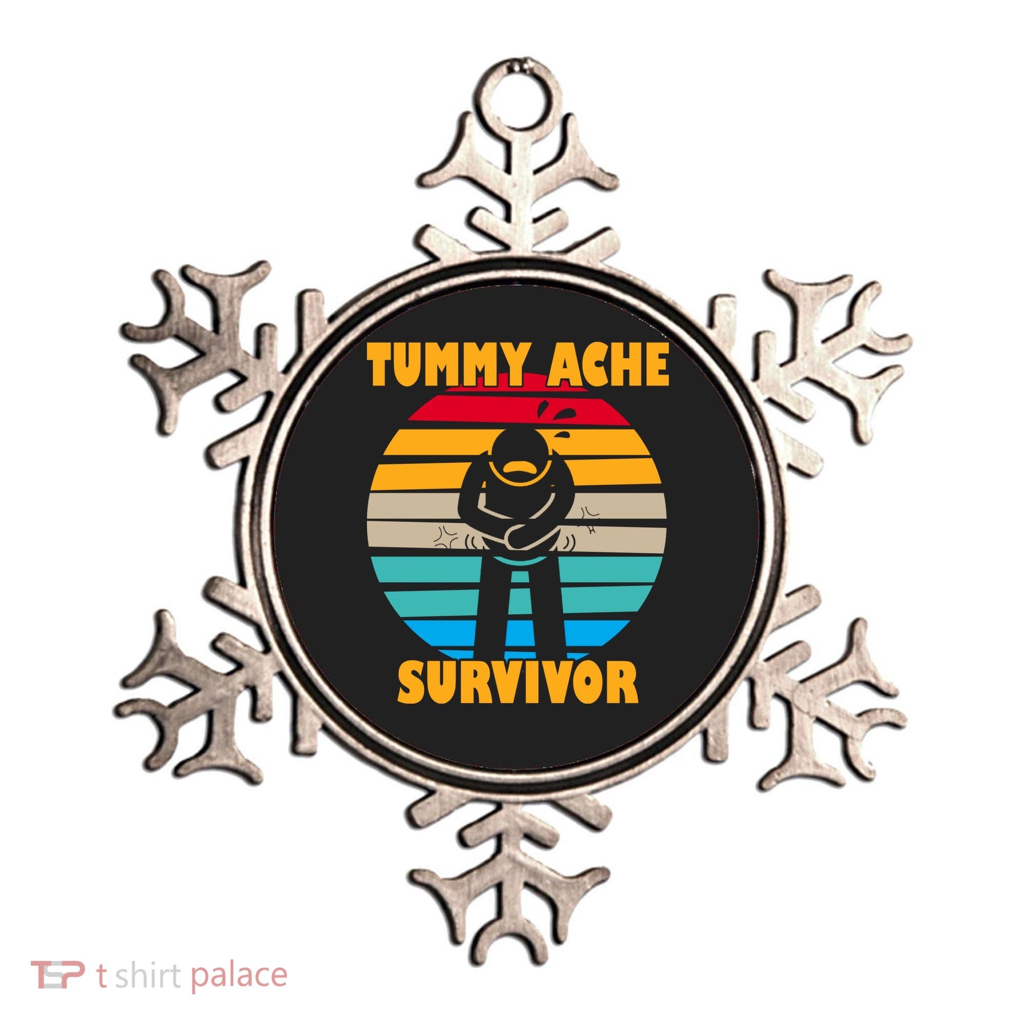 Tummy Ache Survivor Funny Retro Ornament