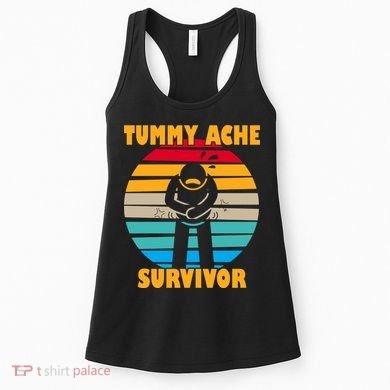 Tummy Ache Survivor Funny Retro Women's Tank Top