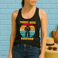 Tummy Ache Survivor Funny Retro Women's Tank Top thumb 2