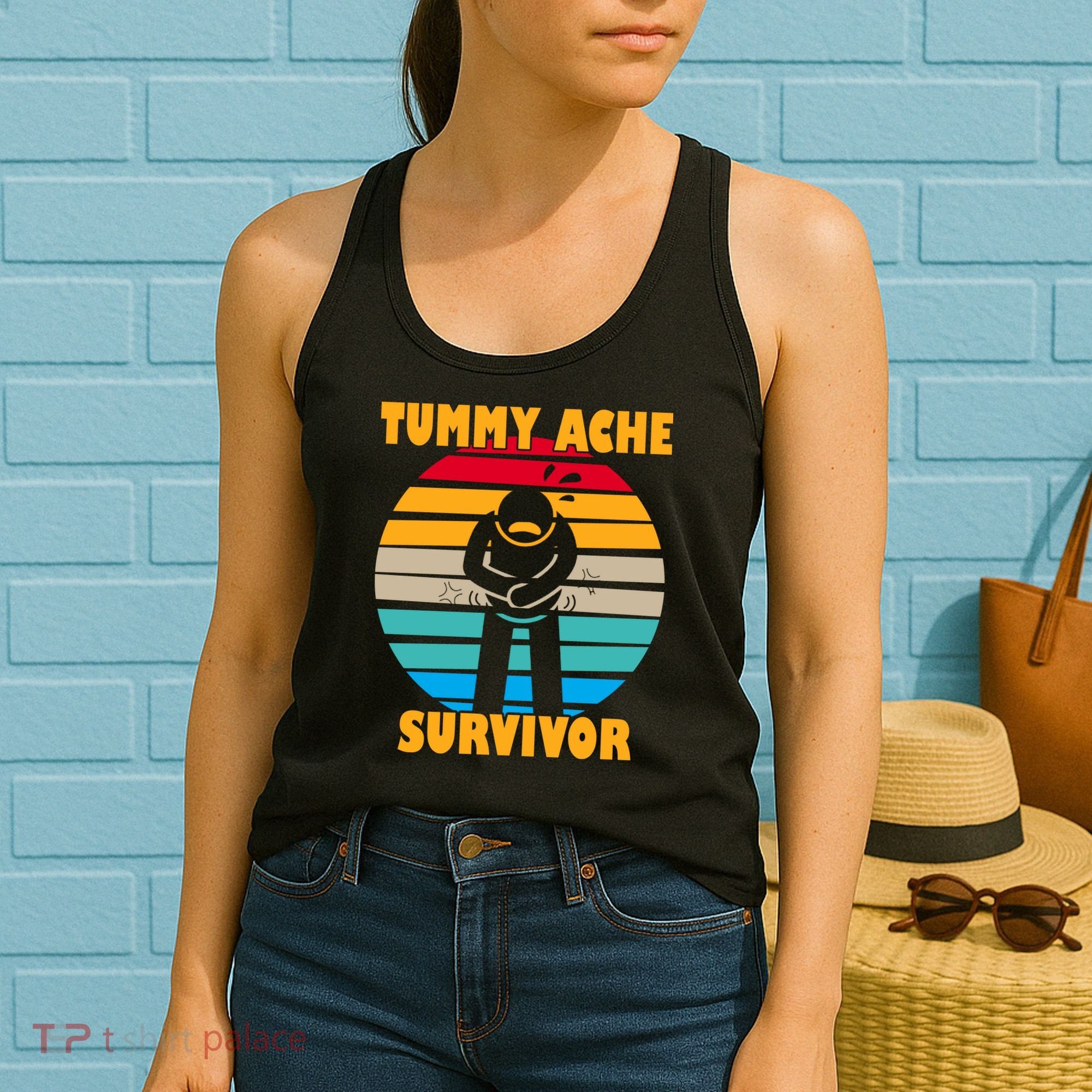 Tummy Ache Survivor Funny Retro Women's Tank Top
