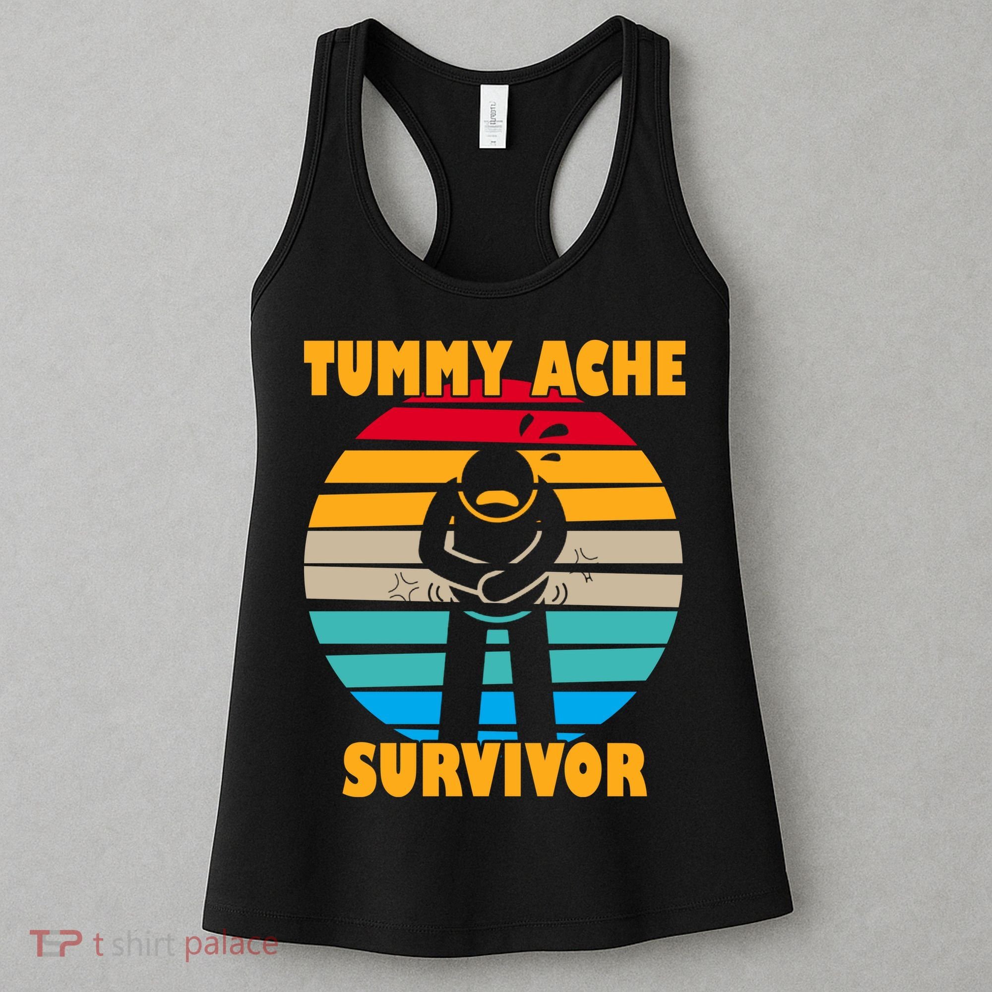 Tummy Ache Survivor Funny Retro Women's Tank Top