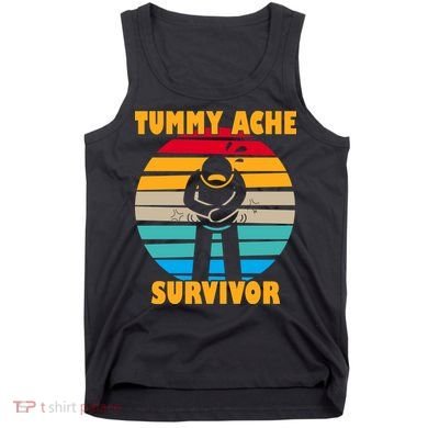 Tummy Ache Survivor Funny Retro Tank Top