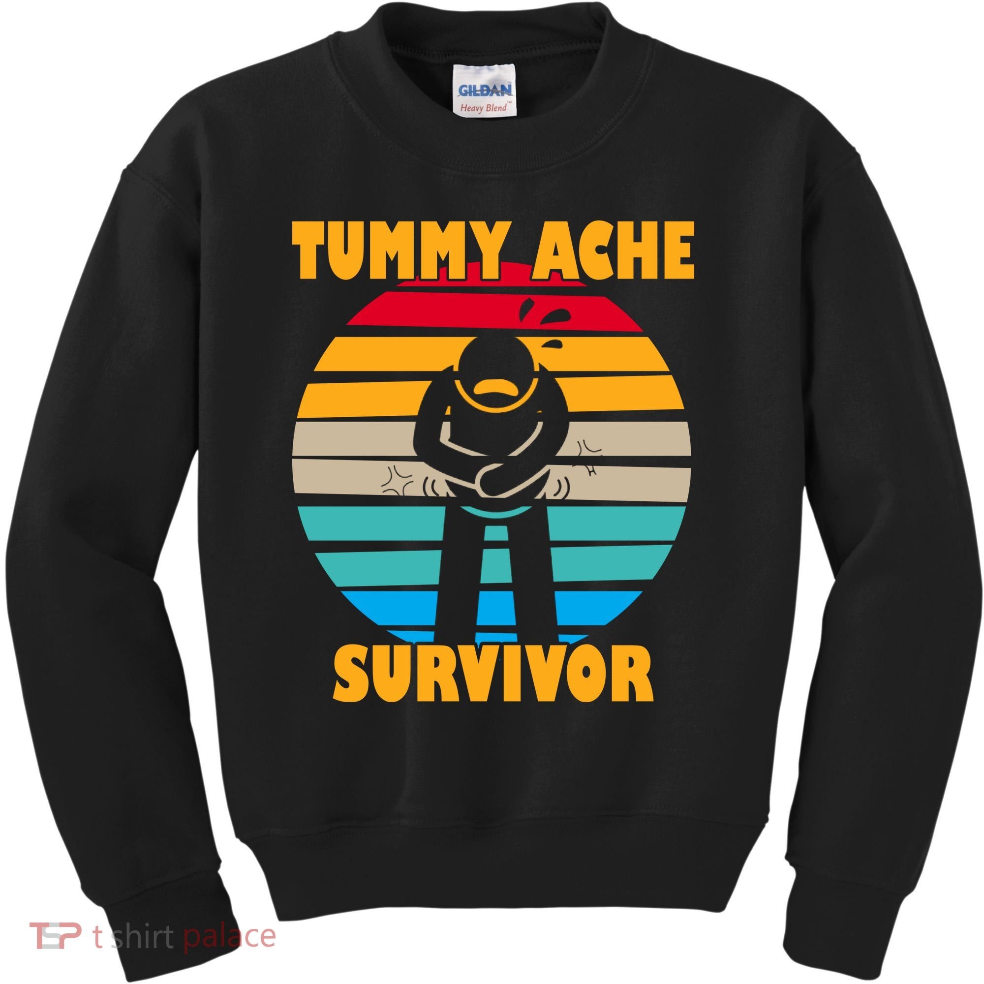 Tummy Ache Survivor Funny Retro Kids Sweatshirt