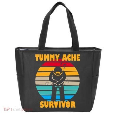 Tummy Ache Survivor Funny Retro Tote Bag